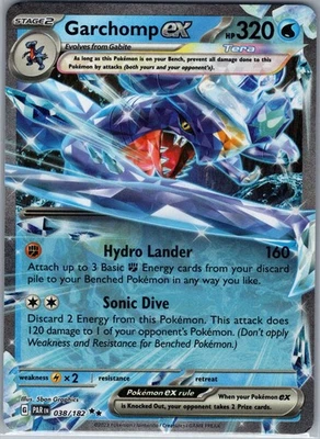 Garchomp ex 038/182 - Pokemon TCG SV04: Paradox Rift - Double Rare (NM) - Image 1 of 2