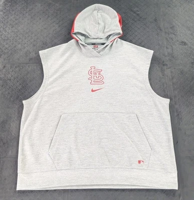 St Louis Cardinals Hoodie Nike Sleeveless Team Issue MLB Authentic Gray Men 2XL - Image 1 of 4
