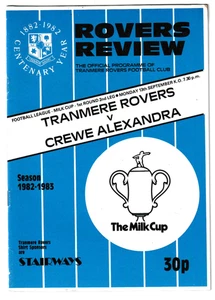 Tranmere Rovers v Crewe Alexandra 1982/83 League Cup 1st Round 2nd Leg - Picture 1 of 1