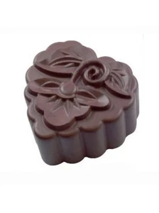 Decorative Heart Polycarbonate Chocolate Mold Makes 10, 2”x2”x1.25” Chocolates - Picture 1 of 8