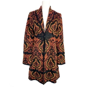 Soft Surroundings Long Cardigan Small Wool Blend Button Front Romantic Goth Coat - Picture 1 of 14