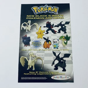 Pokémon Black and White Jakks Action Figures Promo Poster Rare 2010s Print Ad - Picture 1 of 5