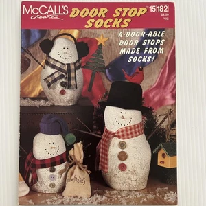 Vintage McCalls erstellt Türstopper Socken Handwerk Muster Heft Schneemann Familie - Bild 1 von 5