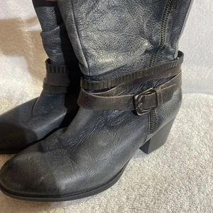 Earth Spruce dunkelgraue Damen-Westernstiefeletten aus Leder Größe 7,5 Reißverschluss - Bild 1 von 8