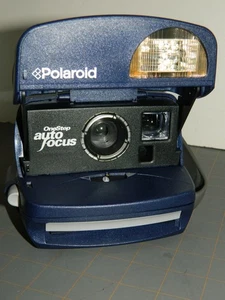 ¡BONITO! Cámara fotográfica instantánea Polaroid 600 One Step Express de colección azul | sin probar - Imagen 1 de 7