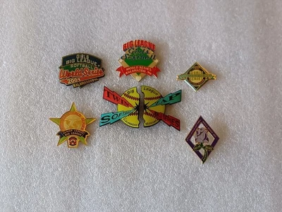 6 prendedores de la Serie Mundial de Béisbol Softbol de Pequeñas Ligas Foto 1 de 4