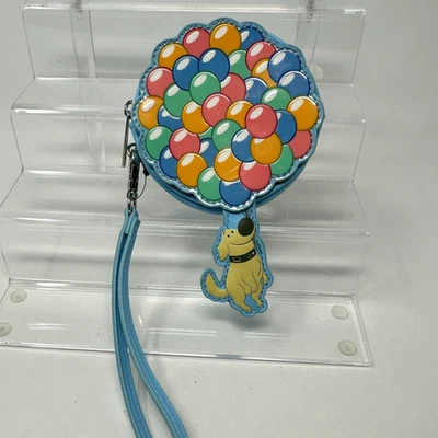 Disney Pixar Loungefly Up Dug Balloons Coin Purse Bag Rainbow Golden Retriever - Image 1 of 4