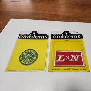 (2) VINTAGE RAILROAD TRAIN EMBROIDERED PATCHES "The Southern & L&N Railroad" 80S - Picture 1 of 4