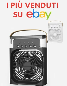 VENTILATORE PORTATILE 3 IN 1 USB MINI CONDIZIONATORE LED NEBULIZZATORE CON LED - Foto 1 di 9