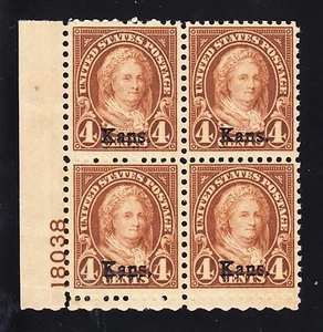 US 662 4c Martha Washington Mint Bottom Left Plate Block VF OG NH SCV $325 - Picture 1 of 2