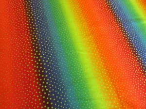 Cloth works cotton fabric Rainbow polka dots Holiday Collection 1.5 Yd - Picture 1 of 5