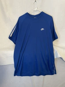 Nike Sportswear Shirt Men SZ X-LARGE Short Sleeve Blue w/white Embroider Logo - Picture 1 of 8