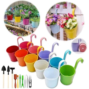 Hängende Blumentöpfe Blumentopf Set Bunte Aufhängbare Pflanzenbehälter 10 Stück - Bild 1 von 2