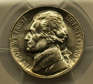 1990 D Jefferson Nickel PCGS MS64FS Free Shipping - Picture 1 of 4