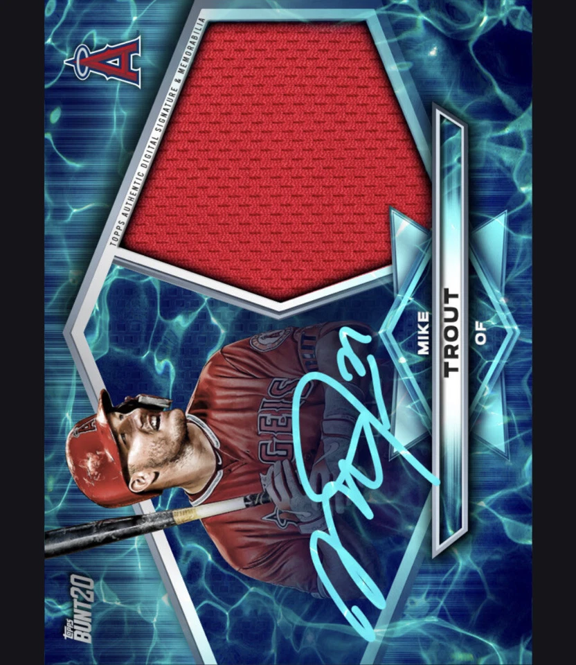 2020 Topps Bunt MIKE TROUT Topps Class 20 Water Relic Sig Angels DIGITAL - Image 1 of 1