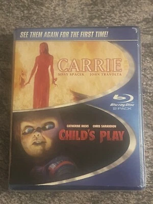 Carrie / Child's Play (Blu-ray, Classic Horror Double Feature) NEW / SEALED - Image 1 of 2