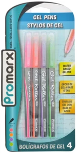 Promarx Gel Roller EFX Pens Pack of 4 ~ Pink Orange Purple Green - Picture 1 of 2
