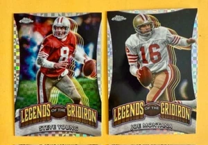 2024 Joe Montana & Steve Young Topps Chrome Legends of Gridiron XFractors 49ers! - Bild 1 von 2