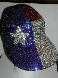 GORRA DE BÉISBOL LENTEJUELAS TEXAS SOLITARIA ESTRELLA NUEVA - Imagen 1 de 2