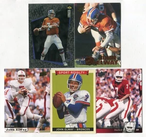 Lote de 5 tarjetas de fútbol americano John Elway HOF DENVER BRONCOS STANFORD (LOTE 80) - Imagen 1 de 1