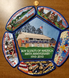 BSA Allegheny Highlands Council 100° anniversario 1910-2010 set 5 csp (CDav) - Foto 1 di 1