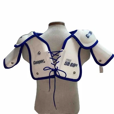 NEW COOPER SB 68 D PRO SR M Ice Hockey Shoulder Pads Vintage White/Toronto Blue - Image 1 of 4