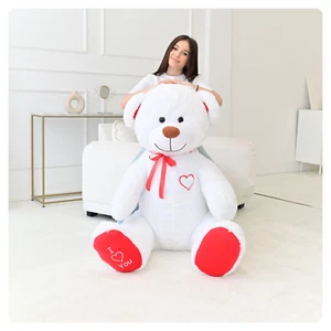 Teddybär 190 cm BIG XXL Riesen Kuscheltier Stofftier Plüschtier Geschenk weiss - Bild 1 von 8