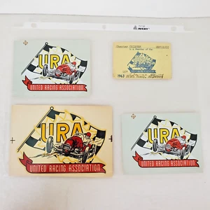 Sprint Auto URA Aufkleber 60er Jahre Original United Racing Association Mitgliedschaft Lot - Bild 1 von 19
