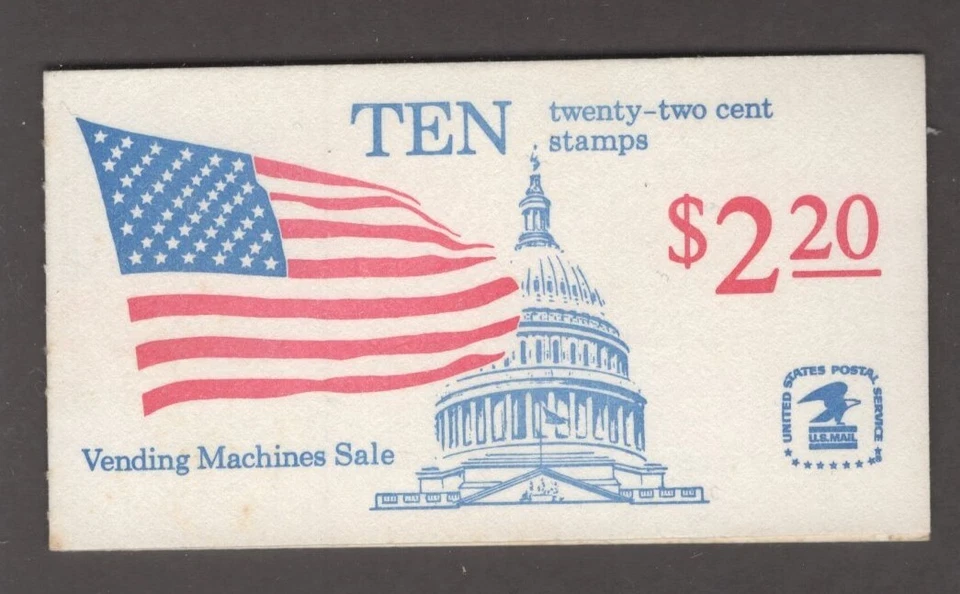 Scott BK145 - American Flag Booklet  Of 10 MNH. OG.  #02 BK145 - Image 1 of 1