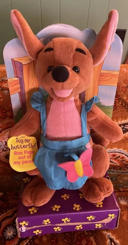 1997 Mattel KANGA & Peek-A-Boo ROO 11" Plush Disney Vintage Winnie the Pooh RARE Cover