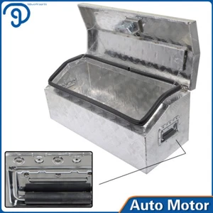 30"X13"X13"Heavy Duty Aluminum 5 Bar Tread Truck Pickup Storage Toolbox+Lock+Key - Foto 1 di 15