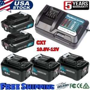 4.0Ah Makita 12V MAX CXT Li-ion BL1041B BL1021 1016 10.8V Battery DC10WD Charger - Picture 1 of 51