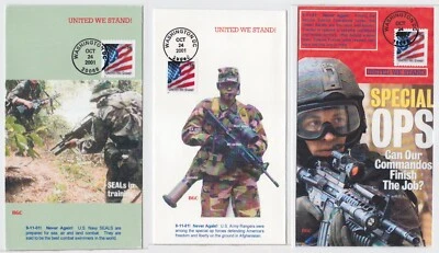 TurtlesTradingPost- United We Stand Flag 2001 #3549 FDC US Armies BGC Cachet - Image 1 of 4