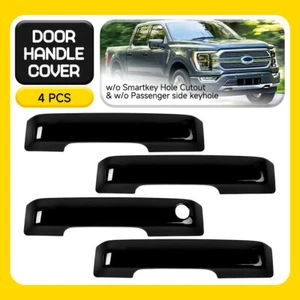 Gloss Black Door Exterior Handle Covers For 2017-2022 Ford F250 F350 Super Duty - Picture 1 of 10