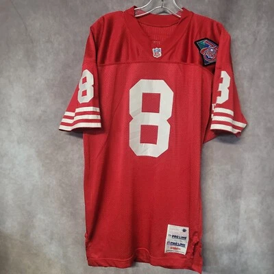 Camiseta deportiva vintage de los 90 Wilson Authentic Pro Line 49ers Steve Young 8 para hombre 44 L cosida Foto 1 de 4