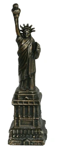 Statue of Liberty Bronzed Monument Figurine 9.5" High Observation Area Pedestal - Picture 1 of 11