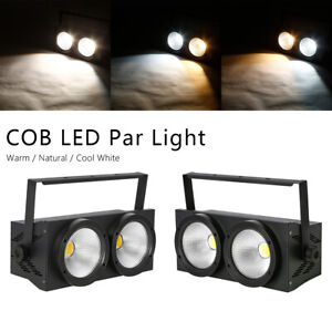 2x 200W COB LED Par Light DMX Stage DJ Audience Blinder Light Warm Cool White