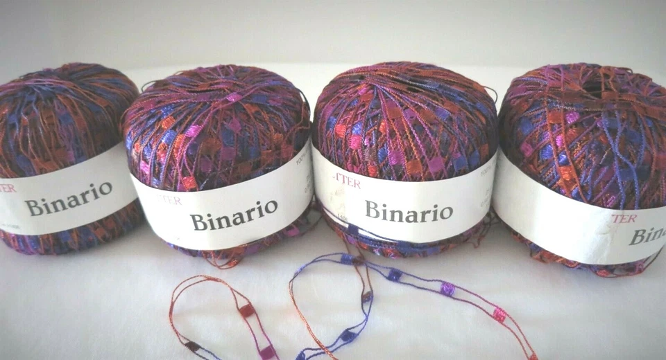 4 - BINARIO - TRENDSETTER YARNS - COLOR 100 - COPPER, PURPLE, BLUE  - 328 YARDS - Image 1 of 4