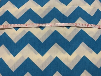 Сине-белая хлопчатобумажная ткань с шевроном для квилтинга 1 ярд x 46 дюймов - Изображение 1 из 2