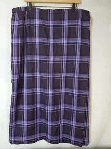 Vintage August Max Woman Wrap Skirt Women’s A-Line Size 20W Length Checker - Picture 1 of 12