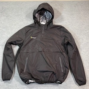 Sunlan Windbreaker Women Black Rain Jacket Medium Large Hooded - Picture 1 of 8