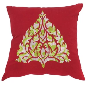 Almohada Tannenbaum Tree Navidad Rojo Vacaciones Bordada 16 Pulgadas Acento - Imagen 1 de 1