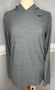 Nike Dri-Fit, kleines graues Langarmshirt mit Kapuze - Bild 1 von 10