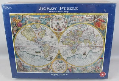 Marks and Spencer 1000 Piece Jigsaw Puzzle Antique World Map (M&S) SEALED - Image 1 of 3