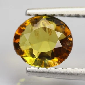 1,17 CTS NATURALE BUON FUOCO MELA VERDE SFENE/TITANITE FORMA OVALE PIETRA PREZIOSA SCIOLTA - Foto 1 di 3