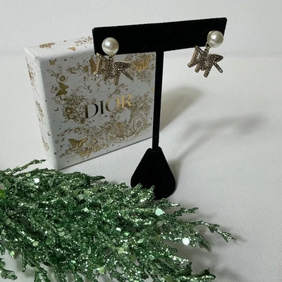 Pendientes Dior oro y perlas con caja Foto 1 de 2