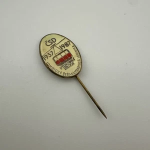 1987 Czech Southeastern Rail System CSD Mountain Cable Car Lomnice Pin Badge - Picture 1 of 5
