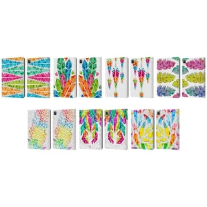 HEAD CASE DESIGNS GEOMETRIC FEATHERS LEATHER BOOK WALLET CASE FOR APPLE iPAD - Picture 1 of 13
