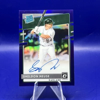 Sheldon Neuse 2020 Optic Rated Rookie Purple Holo Auto /125 - Image 1 of 4