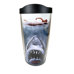 Bicchiere da viaggio Tervis Universal Jaws doppia parete isolato made in USA nuovo - Foto 1 di 8